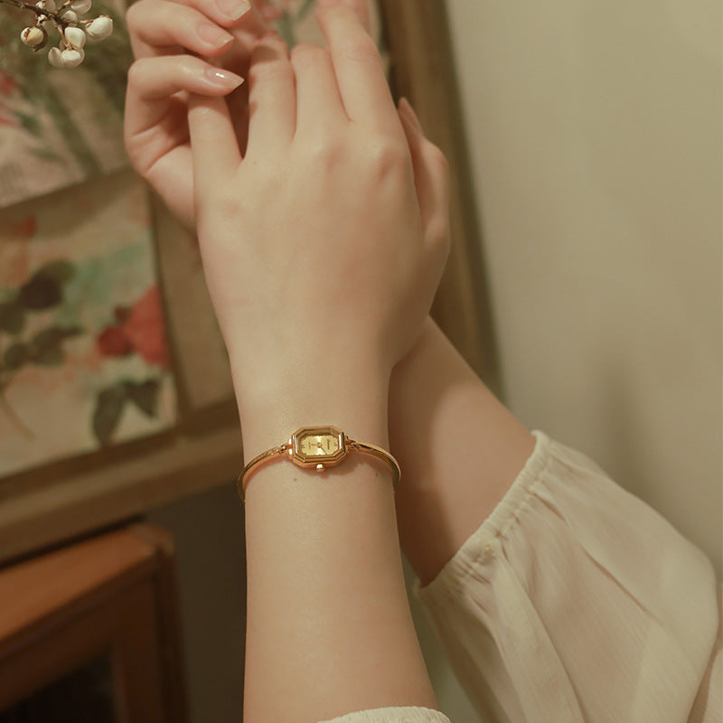Vintage Rectangle Watch – Elegant Gold-Toned Heirloom Style by BLOSÉ