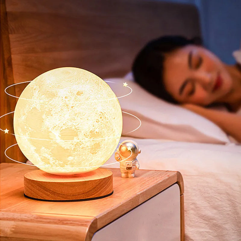BLOSÉ LunarFloat™ | Levitating Moon Lamp with Magnetic Suspension & Glow Aura