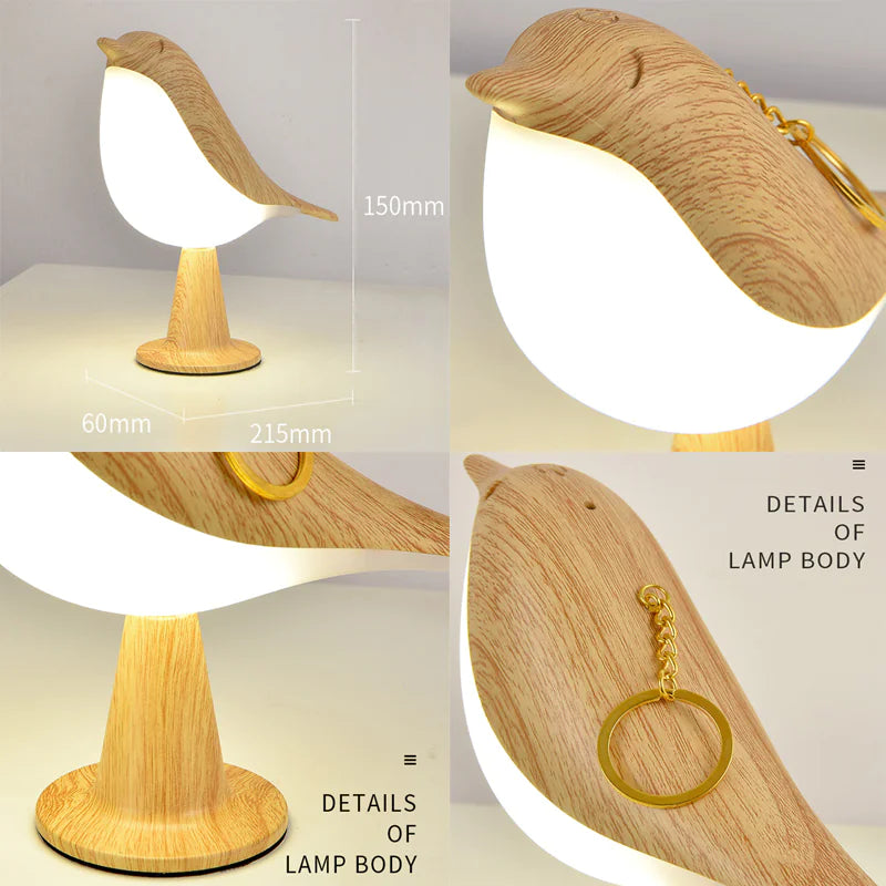 Magpie Bird LED Lamp – Minimalist Night Light for Cozy Corners