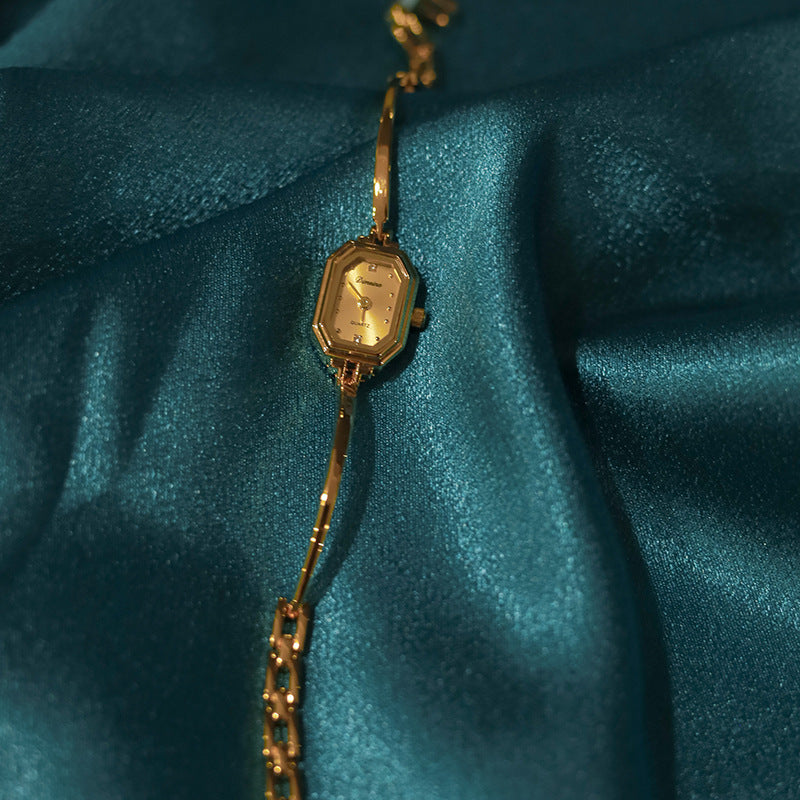 Vintage Rectangle Watch – Elegant Gold-Toned Heirloom Style by BLOSÉ