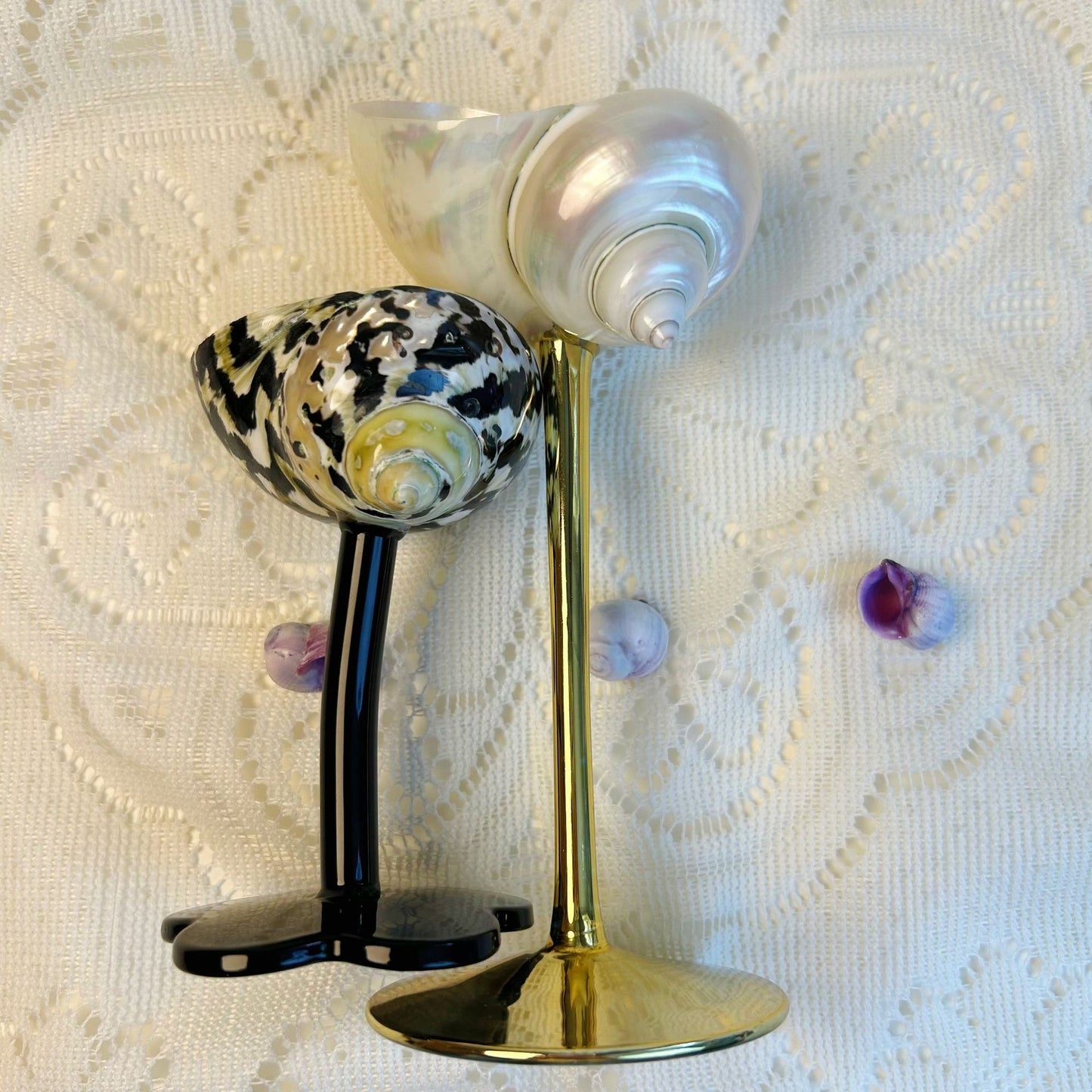 Shell Wine Glass – Handcrafted Ritual Cup with Natural Conch Shell by BLOSÉ