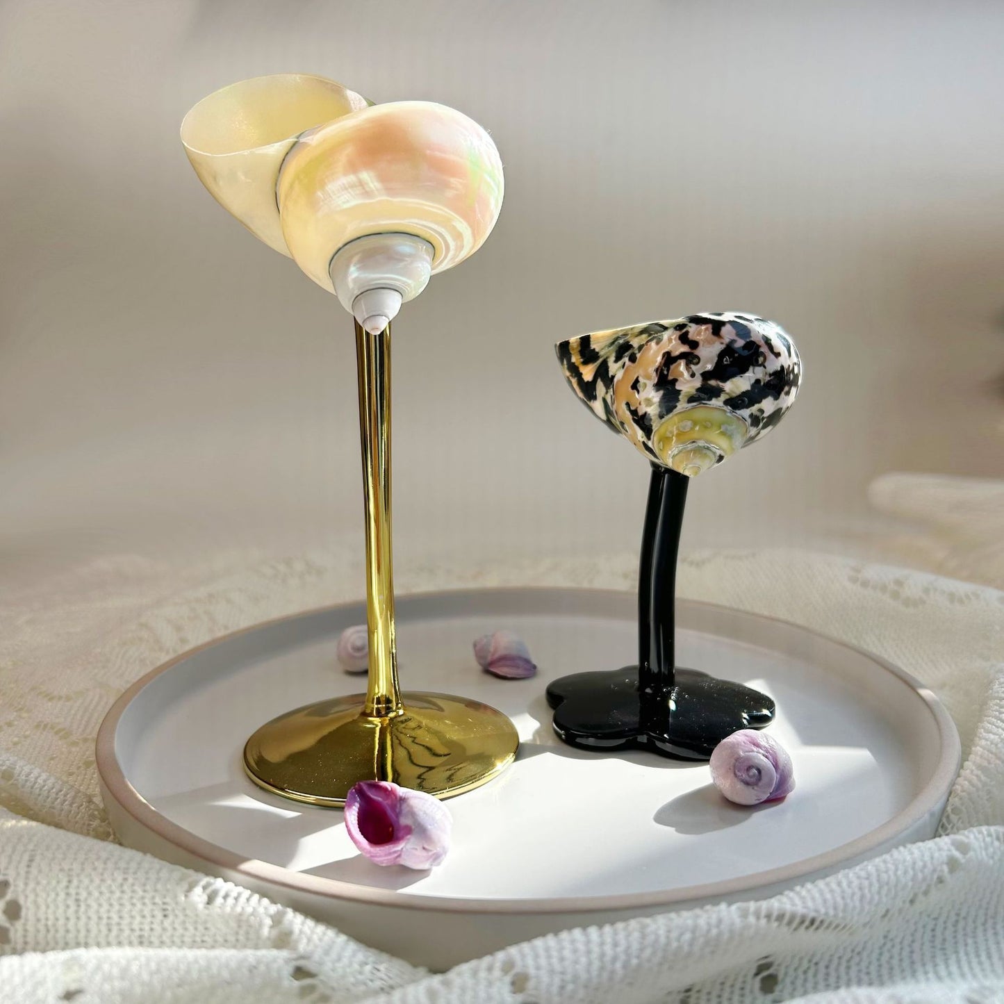Shell Wine Glass – Handcrafted Ritual Cup with Natural Conch Shell by BLOSÉ