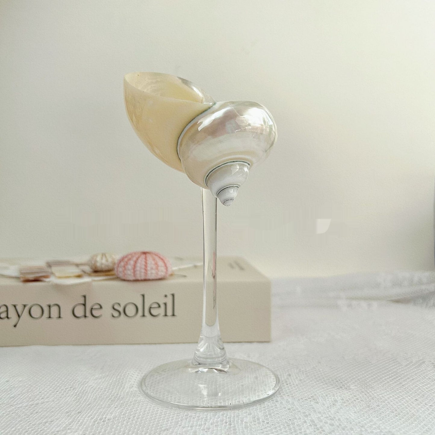 Shell Wine Glass – Handcrafted Ritual Cup with Natural Conch Shell by BLOSÉ