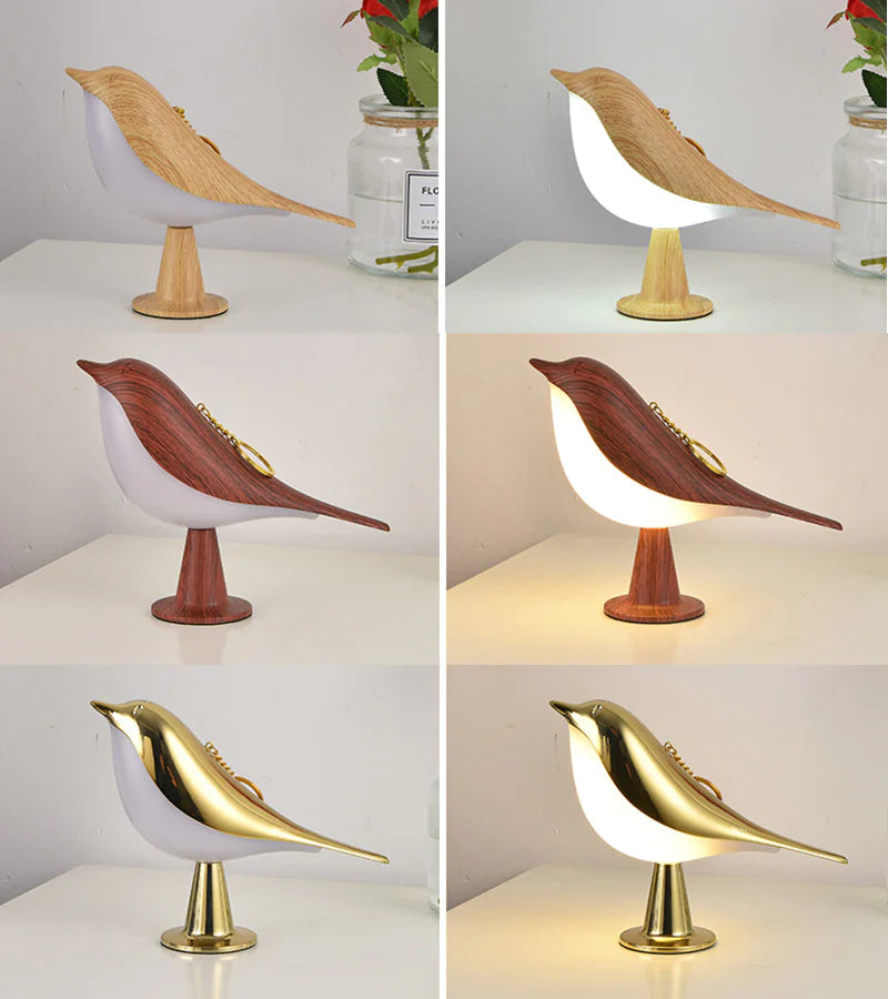 Magpie Bird LED Lamp – Minimalist Night Light for Cozy Corners