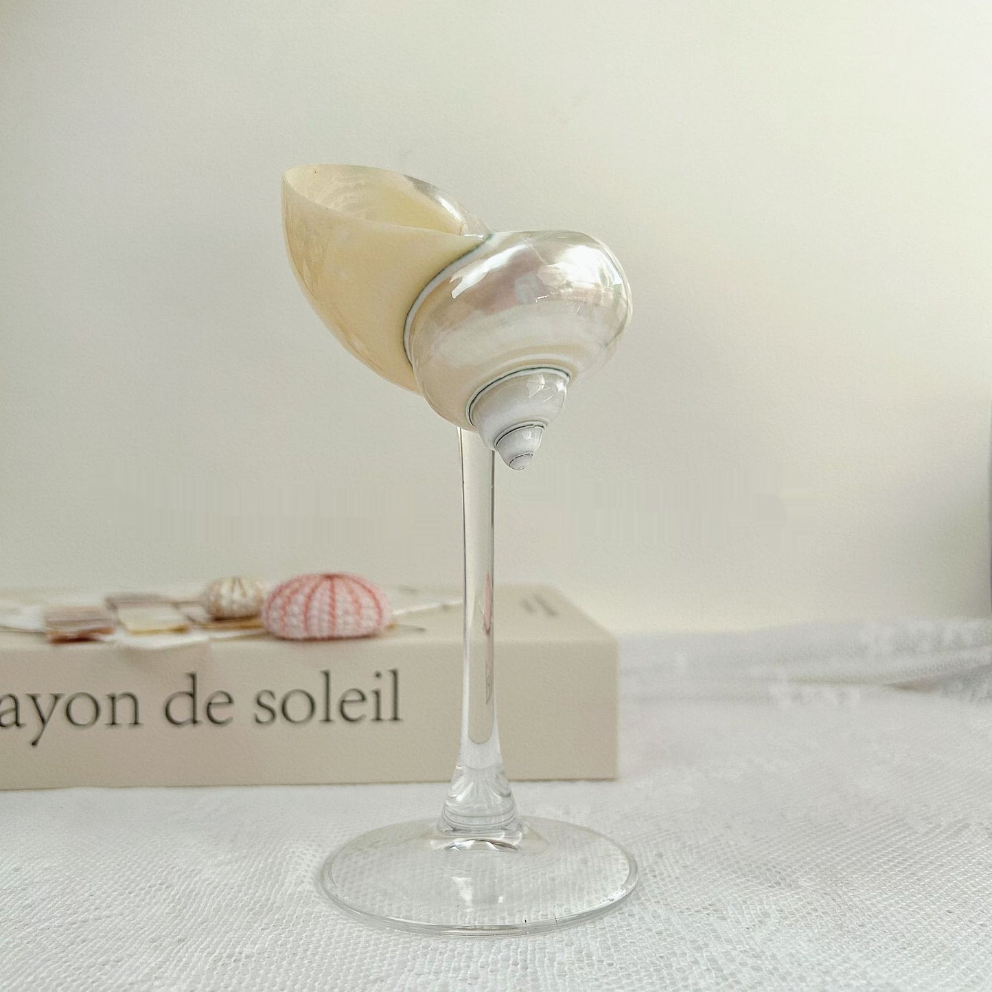 Shell Wine Glass – Handcrafted Ritual Cup with Natural Conch Shell by BLOSÉ