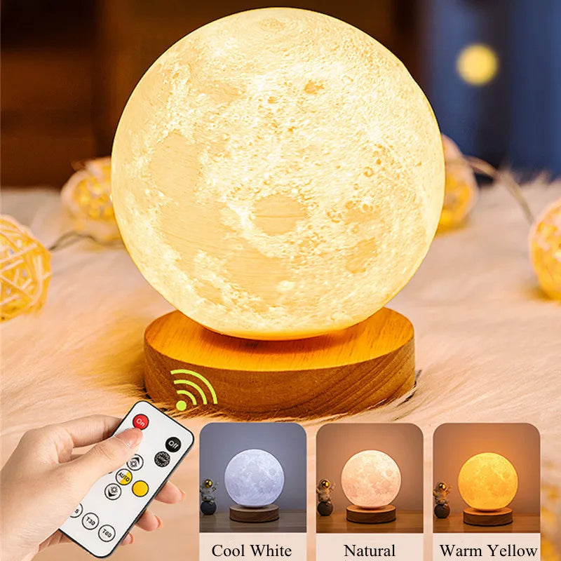 BLOSÉ LunarFloat™ | Levitating Moon Lamp with Magnetic Suspension & Glow Aura