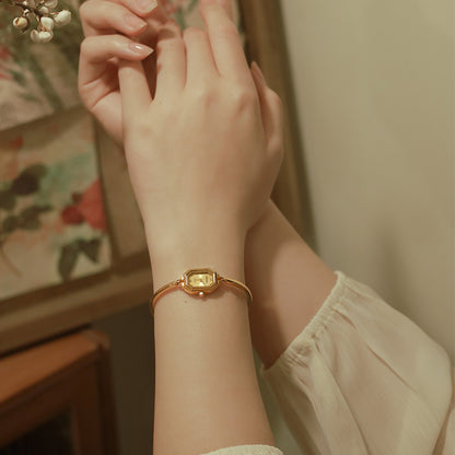 Vintage Rectangle Watch – Elegant Gold-Toned Heirloom Style by BLOSÉ
