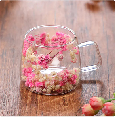 Double-Layer Borosilicate Glass Coffee Cup – Elegant Heat-Resistant Mug for Tea & Espresso Lovers