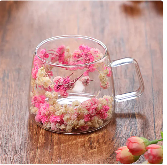 Double-Layer Borosilicate Glass Coffee Cup – Elegant Heat-Resistant Mug for Tea & Espresso Lovers