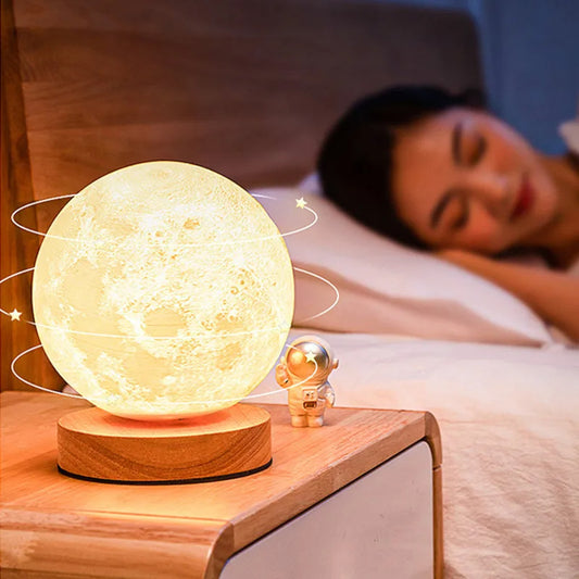BLOSÉ LunarFloat™ | Levitating Moon Lamp with Magnetic Suspension & Glow Aura
