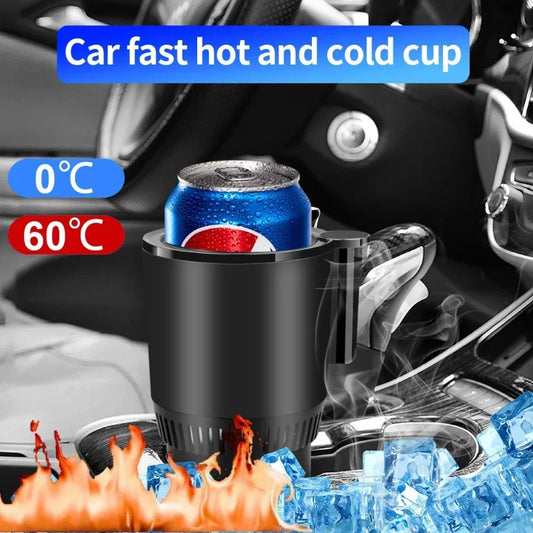 2-in-1 Smart Car Cup Holder – Heating & Cooling with Digital Temperature Display