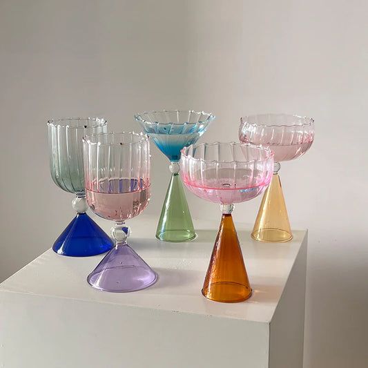 Modern Art Glass Cups – Irregular Design for Coffee, Juice & More