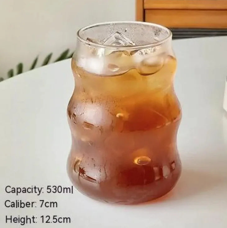 Morning Glow Glass Cup – Perfect for Coffee, Milk & Juice Moments