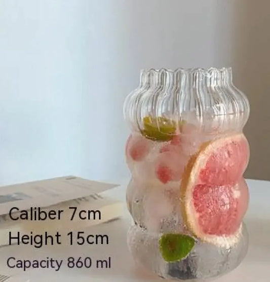 Morning Glow Glass Cup – Perfect for Coffee, Milk & Juice Moments