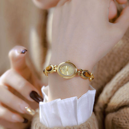 Tigereye Gold Bracelet Watch – Retro Statement Style by BLOSÉ