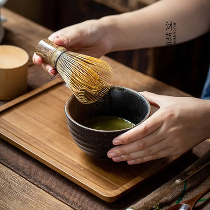 Traditional Japanese Matcha Tea Set – Bamboo Whisk & Ceramics Gift Box