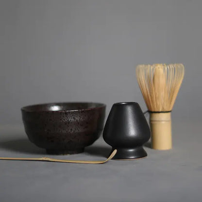 Traditional Japanese Matcha Tea Set – Bamboo Whisk & Ceramics Gift Box