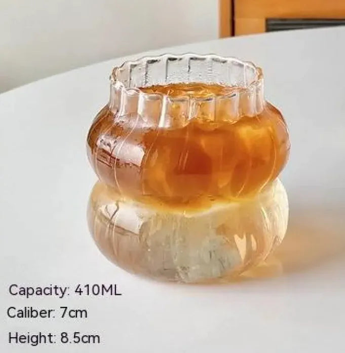 Morning Glow Glass Cup – Perfect for Coffee, Milk & Juice Moments